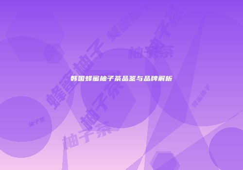 韩国蜂蜜柚子茶品鉴与品牌解析