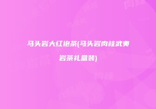 马头岩大红袍茶(马头岩肉桂武夷岩茶礼盒装)