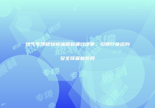 燃气专项规划修编顺利通过评审，引领行业迈向安全环保新阶段