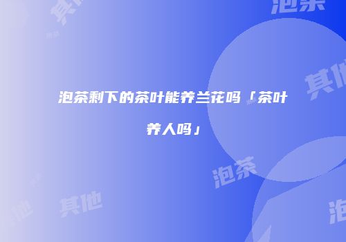 泡茶剩下的茶叶能养兰花吗「茶叶养人吗」