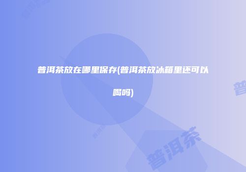 普洱茶放在哪里保存(普洱茶放冰箱里还可以喝吗)