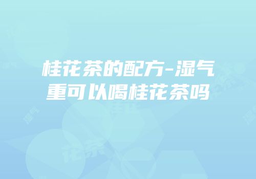 桂花茶的配方-湿气重可以喝桂花茶吗
