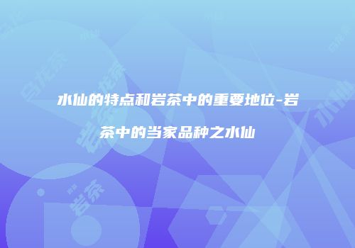 水仙的特点和岩茶中的重要地位-岩茶中的当家品种之水仙
