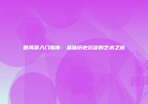 普洱茶入门指南：品味历史沉淀的艺术之旅