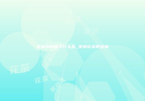 茉莉小种属于什么茶_茉莉花茶的差别