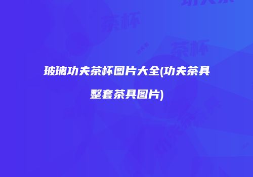 玻璃功夫茶杯图片大全(功夫茶具整套茶具图片)