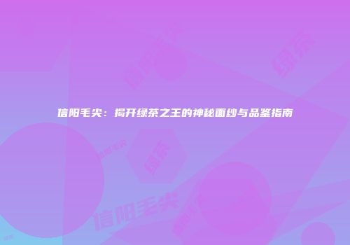 信阳毛尖：揭开绿茶之王的神秘面纱与品鉴指南
