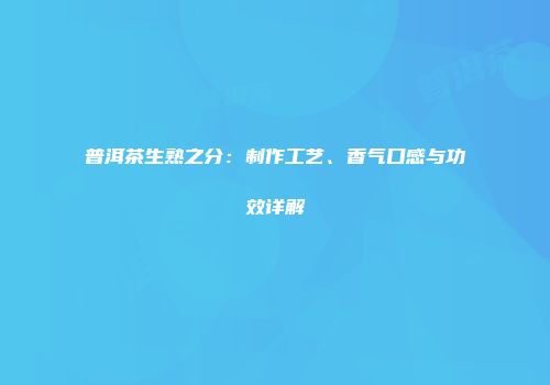 普洱茶生熟之分：制作工艺、香气口感与功效详解