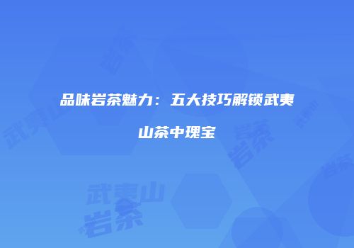 品味岩茶魅力：五大技巧解锁武夷山茶中瑰宝