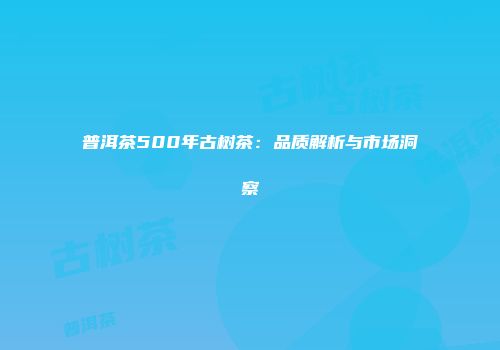 普洱茶500年古树茶：品质解析与市场洞察