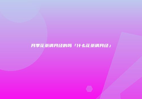 月季花茶调月经的吗「什么花茶调月经」