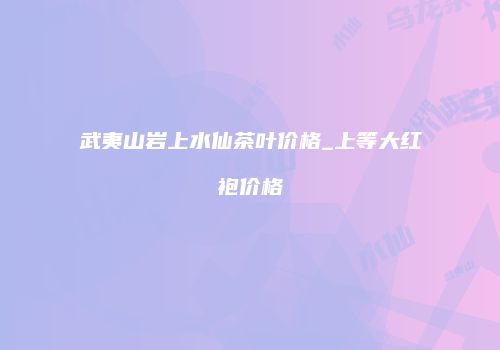武夷山岩上水仙茶叶价格_上等大红袍价格