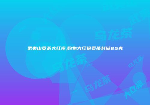 武夷山贡茶大红袍,购物大红袍贡茶封绒25克