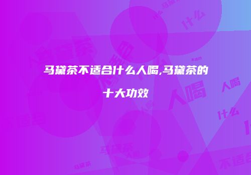 马黛茶不适合什么人喝,马黛茶的十大功效