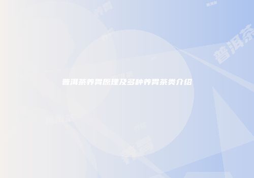 普洱茶养胃原理及多种养胃茶类介绍