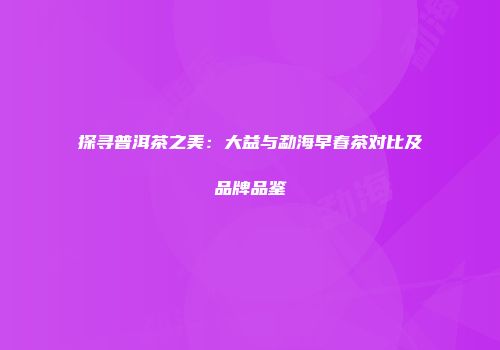 探寻普洱茶之美：大益与勐海早春茶对比及品牌品鉴
