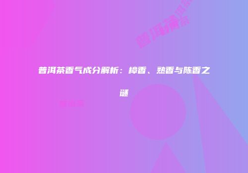 普洱茶香气成分解析：樟香、熟香与陈香之谜