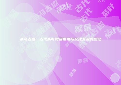 茶马古道：古代茶叶贸易繁荣与文化交流的见证