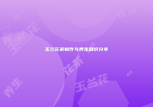 玉兰花茶制作与养生知识分享