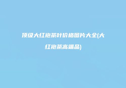 顶级大红袍茶叶价格图片大全(大红袍茶高端品)