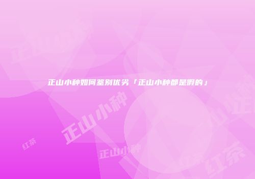正山小种如何鉴别优劣「正山小种都是假的」