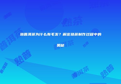 熟普洱茶为什么有毛发？解密熟茶制作过程中的奥秘