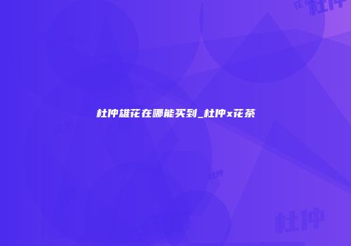 杜仲雄花在哪能买到_杜仲x花茶