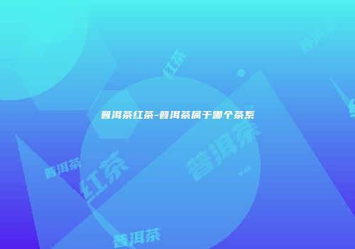 普洱茶红茶-普洱茶属于哪个茶系