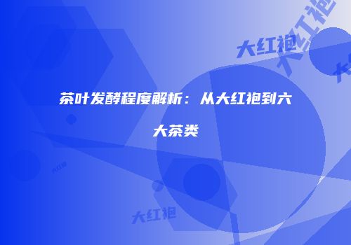 茶叶发酵程度解析：从大红袍到六大茶类