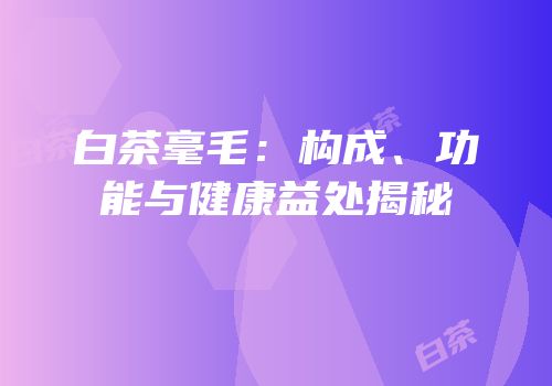 白茶毫毛：构成、功能与健康益处揭秘