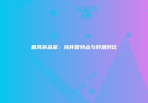 普洱茶品鉴：挂杯香特点与好酒对比