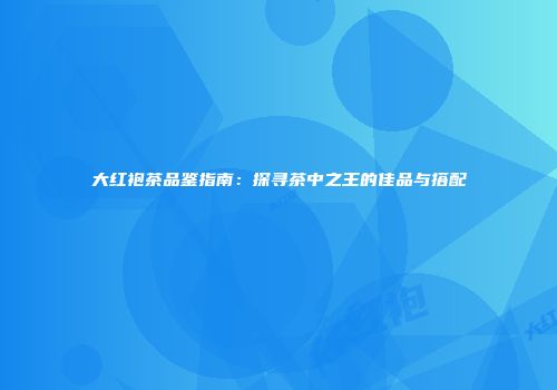 大红袍茶品鉴指南：探寻茶中之王的佳品与搭配