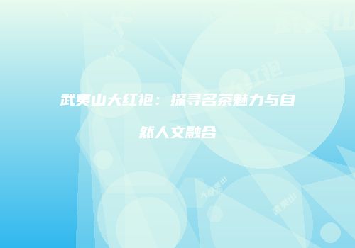 武夷山大红袍：探寻名茶魅力与自然人文融合
