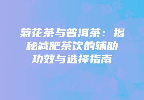 菊花茶与普洱茶：揭秘减肥茶饮的辅助功效与选择指南