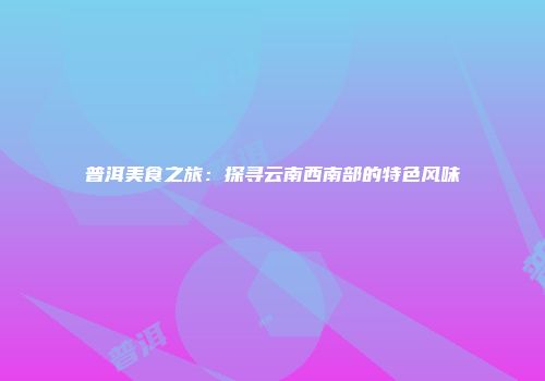 普洱美食之旅：探寻云南西南部的特色风味