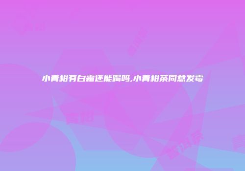 小青柑有白霜还能喝吗,小青柑茶同意发霉