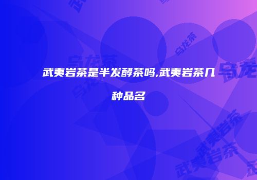 武夷岩茶是半发酵茶吗,武夷岩茶几种品名