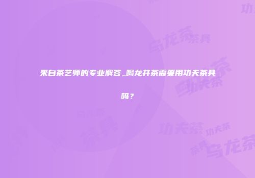 来自茶艺师的专业解答_喝龙井茶需要用功夫茶具吗？