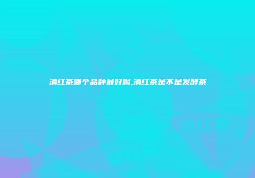 滇红茶哪个品种最好喝,滇红茶是不是发酵茶