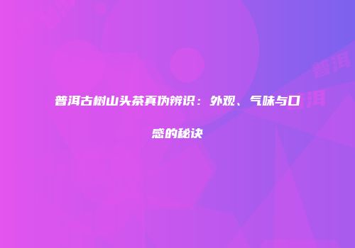 普洱古树山头茶真伪辨识：外观、气味与口感的秘诀