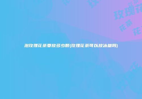 泡玫瑰花茶要放多少颗(玫瑰花茶可以放冰糖吗)