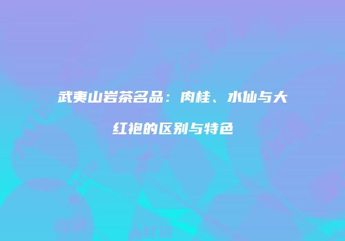 武夷山岩茶名品：肉桂、水仙与大红袍的区别与特色