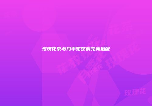玫瑰花茶与月季花茶的完美搭配