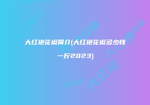 大红袍花椒简介(大红袍花椒多少钱一斤2023)