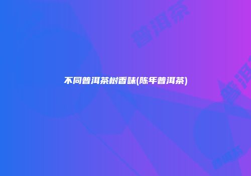 不同普洱茶树香味(陈年普洱茶)