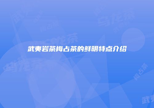 武夷岩茶梅占茶的鲜明特点介绍