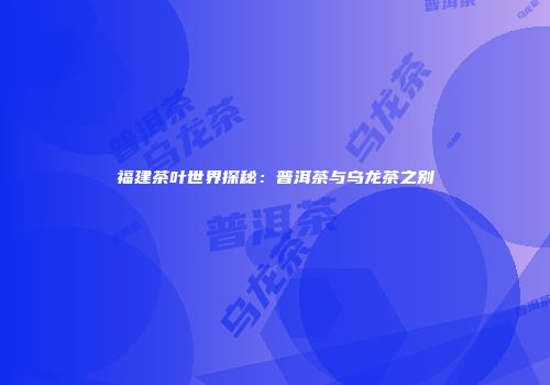 福建茶叶世界探秘：普洱茶与乌龙茶之别