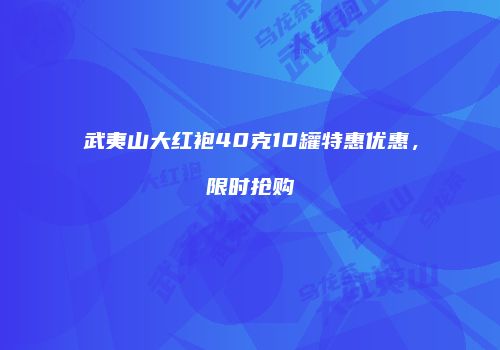 武夷山大红袍40克10罐特惠优惠，限时抢购