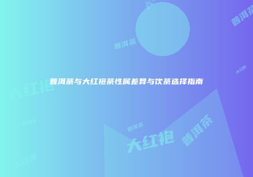 普洱茶与大红袍茶性属差异与饮茶选择指南