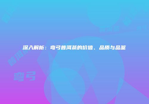 深入解析：弯弓普洱茶的价值、品质与品鉴
